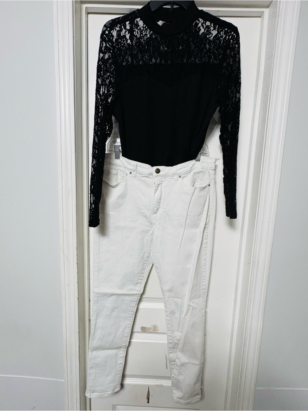 Lee White Skinny Jeans - High-Rise Slim Leg